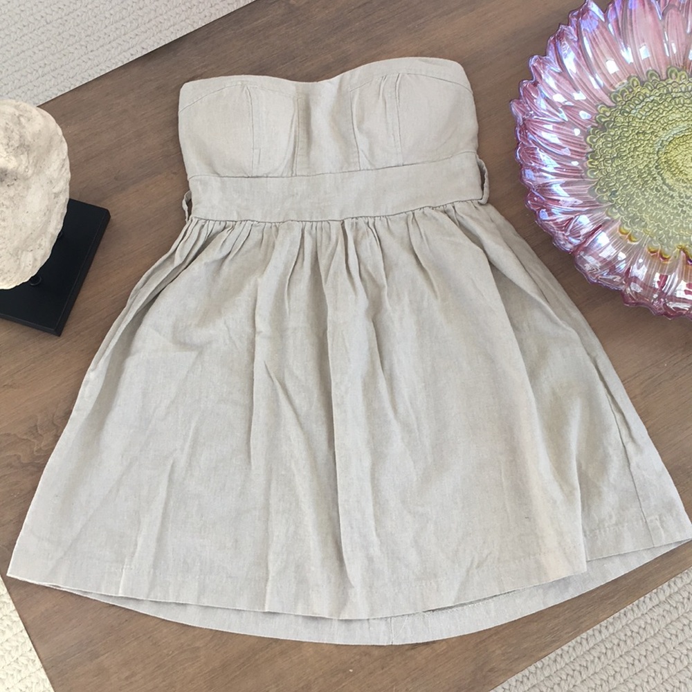 Strapless Linen Dress 👗